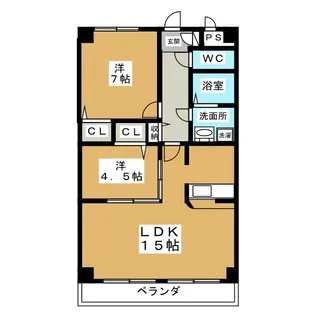 サニーコート富士【1階】の間取り
