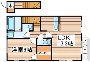 ステラI番館【2階】の間取り