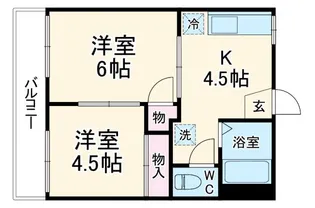 ヒルズ新高根【2階】の間取り