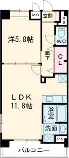 アビタシオンURUMA【1階】の間取り