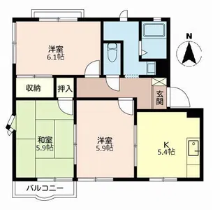 アネックス御立C棟【2階】の間取り