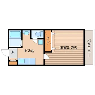 パルコール旭ヶ丘II【1階】の間取り