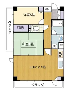 フレール仙台泉中央【2階】の間取り