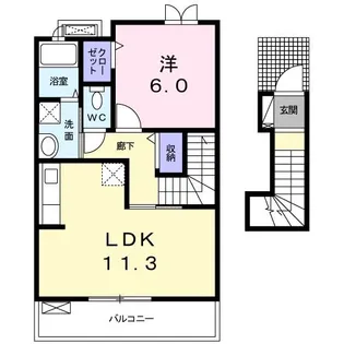 キウイ東【2階】の間取り