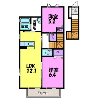 ファミール・トリビュート B【2階】の間取り