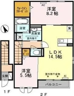 グラン・シャリオ【2階】の間取り