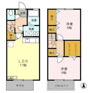 プランタニエール IIIII【1階】の間取り