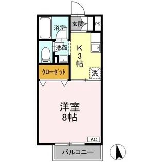 グランフォルム西田代【1階】の間取り