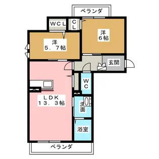 ル シエル【3階】の間取り