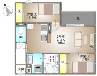 仮称) REGALEST 小橋町2【3階】の間取り