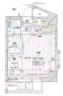 パレステュディオ新宿都庁前【14階】の間取り