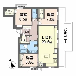 Casa Regio【4階】の間取り