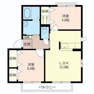 ボヌールメゾン【2階】の間取り