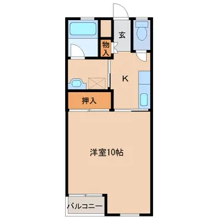 産恵不動産ビル行幸田【3階】の間取り