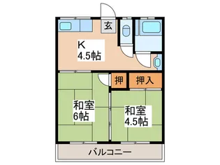 常和荘【2階】の間取り