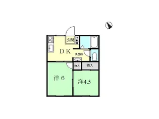 2DKの間取り画像