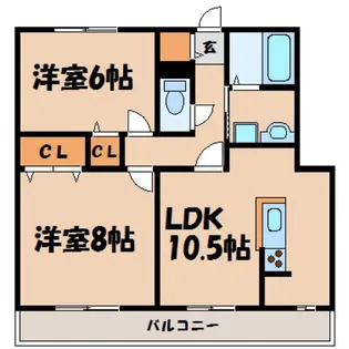 サンビレッジ府中A【2階】の間取り