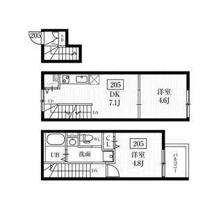 ミハス三軒茶屋II【2階】の間取り