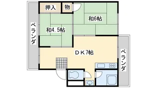 大阪府貝塚市麻生中【マンション】の間取り
