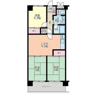 サンコーポ宮本【2階】の間取り