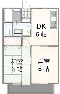 キャッスル弐番館【1階】の間取り