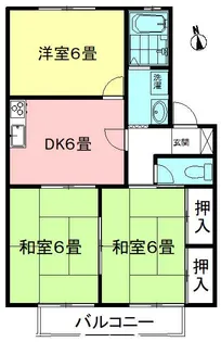 ハイカムール萩原【2階】の間取り