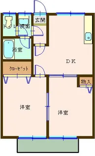 ソシアサニーヒル【1階】の間取り