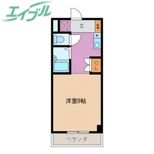 ロゼーリマンション【2階】の間取り