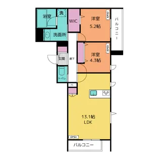 M Condo【1階】の間取り