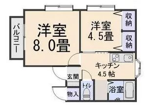 メゾン瀬理奈C棟【2階】の間取り