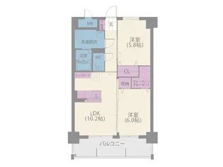 フェリシアス【7階】の間取り