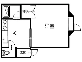 ベルフォール・イン【1階】の間取り