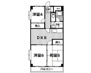 東京都青梅市野上町3【マンション】の間取り