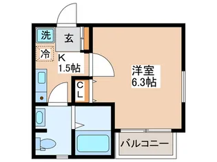 ウィステリアひばり【1階】の間取り