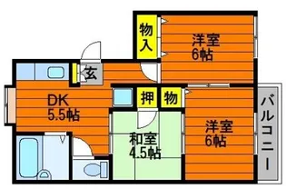 三友コーポ【1階】の間取り