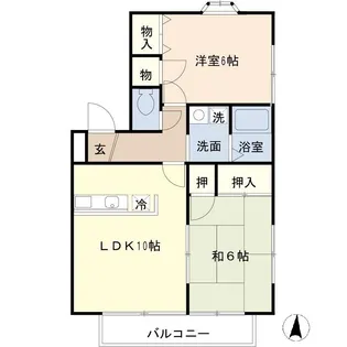 ネオ・ウィステリアA【1階】の間取り