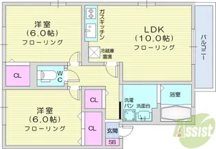 リビングタウン将監A【2階】の間取り