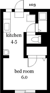 1Kの間取り画像