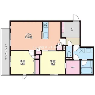 ウィズ ワンレジデンス大今里【3階】の間取り