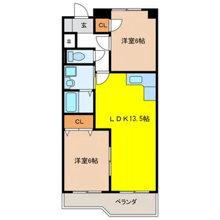 ハイツ吹上【4階】の間取り