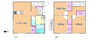 岡山県岡山市中区御成町【一戸建】の間取り