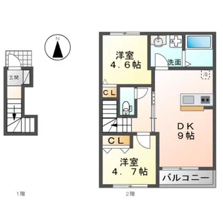 エスポワール (espoir)【2階】の間取り