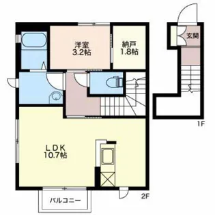 フィオーレ大潟III【2階】の間取り