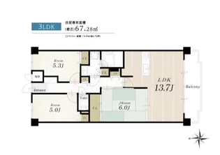大阪府枚方市出口1【マンション】の間取り