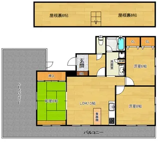ハーバー宮本【4階】の間取り