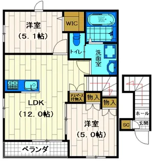 ノバーナ【1階】の間取り