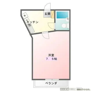 アンジュールコーポ【1階】の間取り