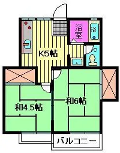 パルハウス東新井【2階】の間取り