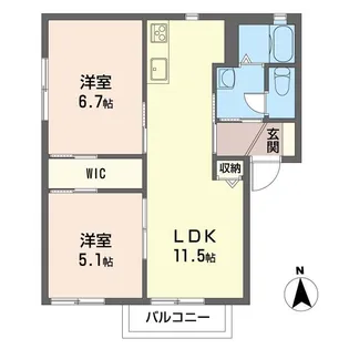 セピアコートH【1階】の間取り