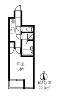 ハイツ赤堤【4階】の間取り